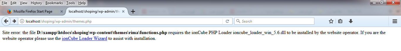 خطای ioncube loader