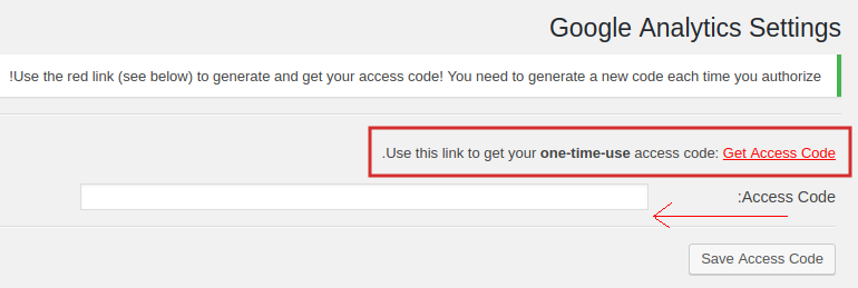 تنظیمات Google analytics
