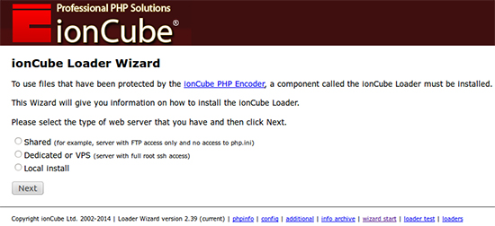 ioncube loaderنصب