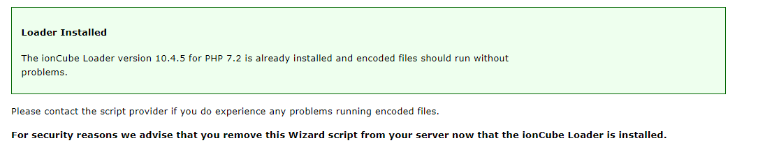 loader installed